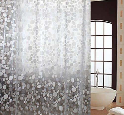 E-Retailer Single Window Semi-Transparent Ring Rod PVC AC Curtains White