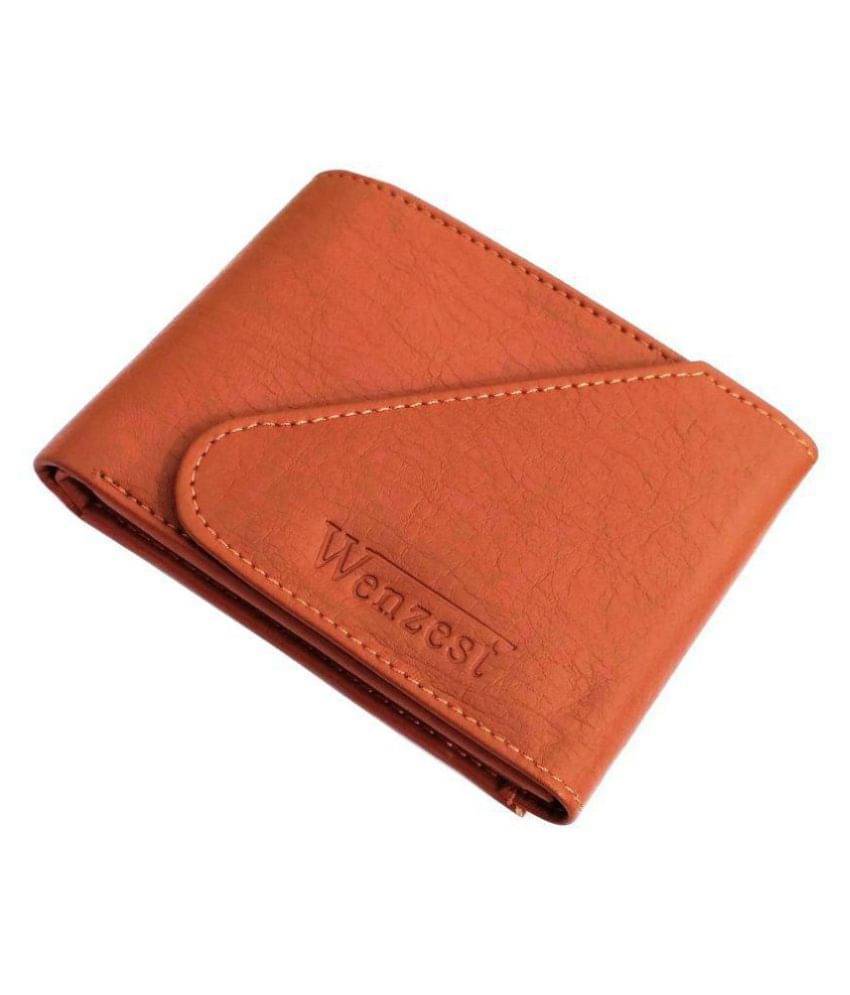     			WENZEST - Tan PU Men's Regular Wallet ( Pack of 1 )