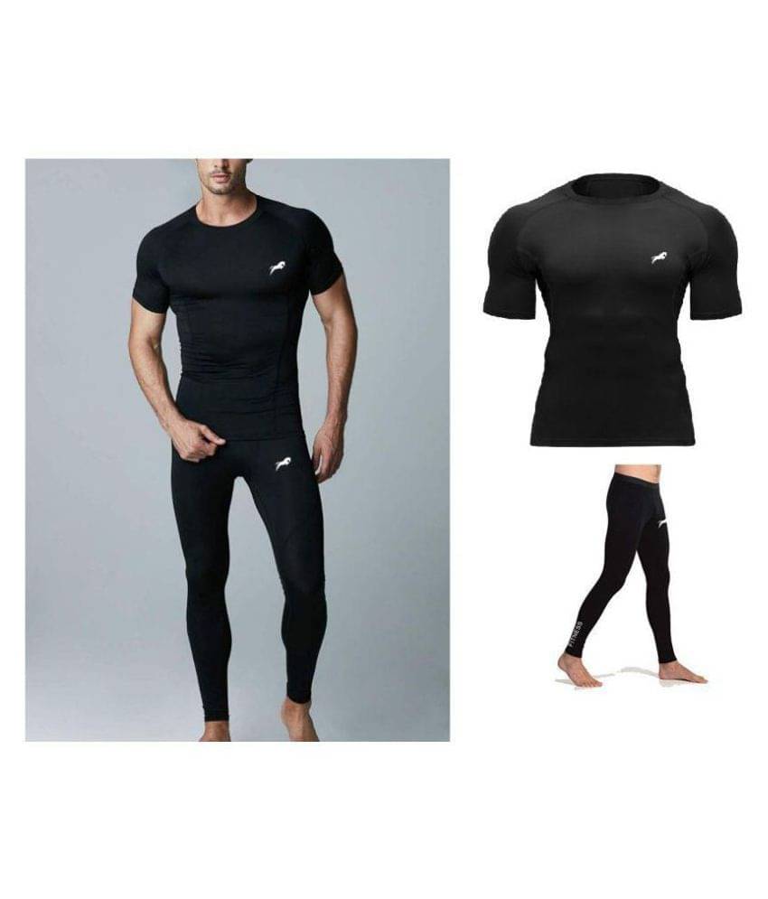     			/Rider Full Length Compression Lower With Half  Sleeve T-shirt Multi Sports