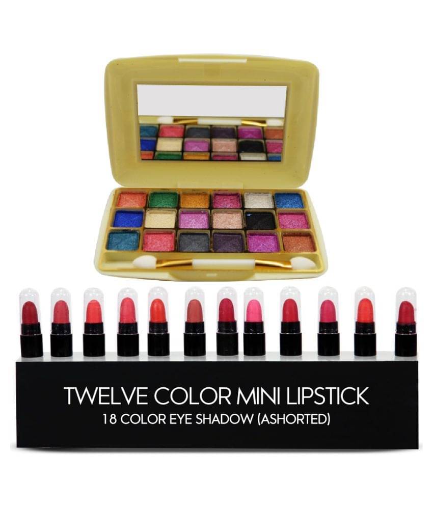 Color Diva Eyeshadow and Mini Lipstick Set of 13 Makeup Kit 50 Color Diva Eyeshadow and Mini Lipstick Set of 13 Makeup Kit 50