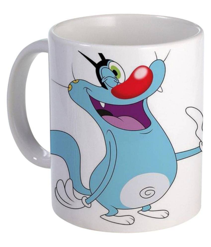     			COLOR YARD cute oggy cartoons Ceramic Coffee Mug 320 mL ( Pack of 1 )