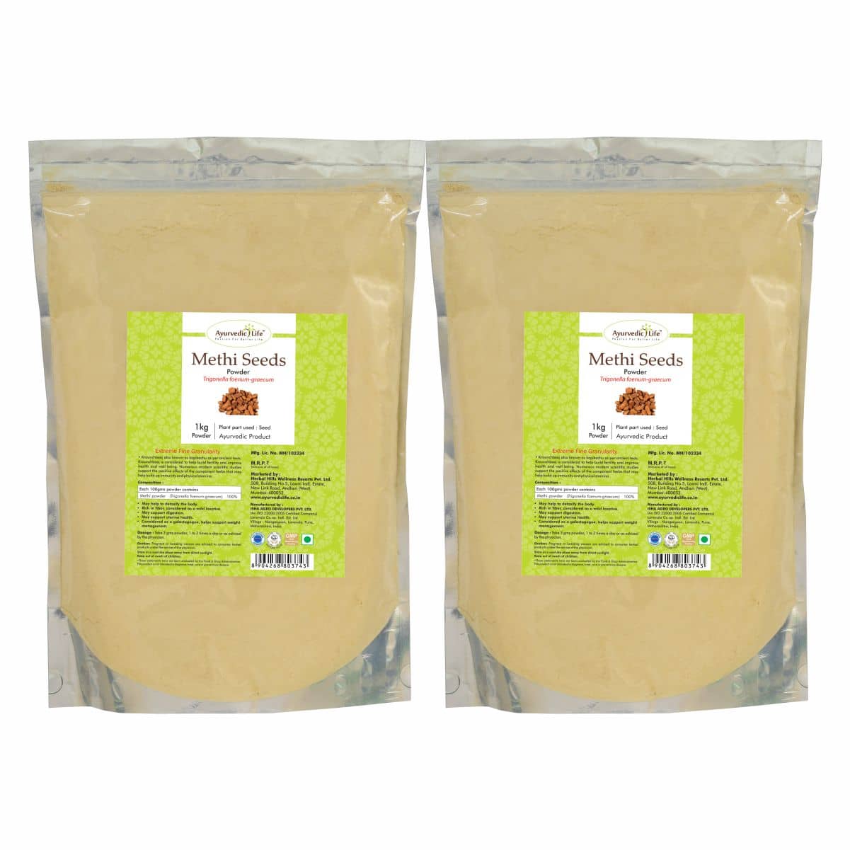 Ayurvedic Life Methi Powder 1 kg Pack of 2
