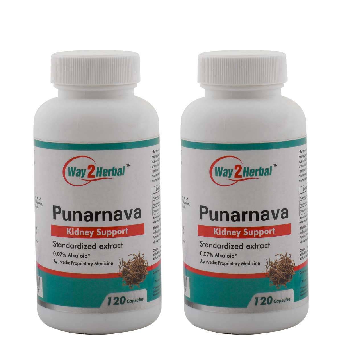     			Way2Herbal Punarnava Capsule 120 no.s Pack of 2