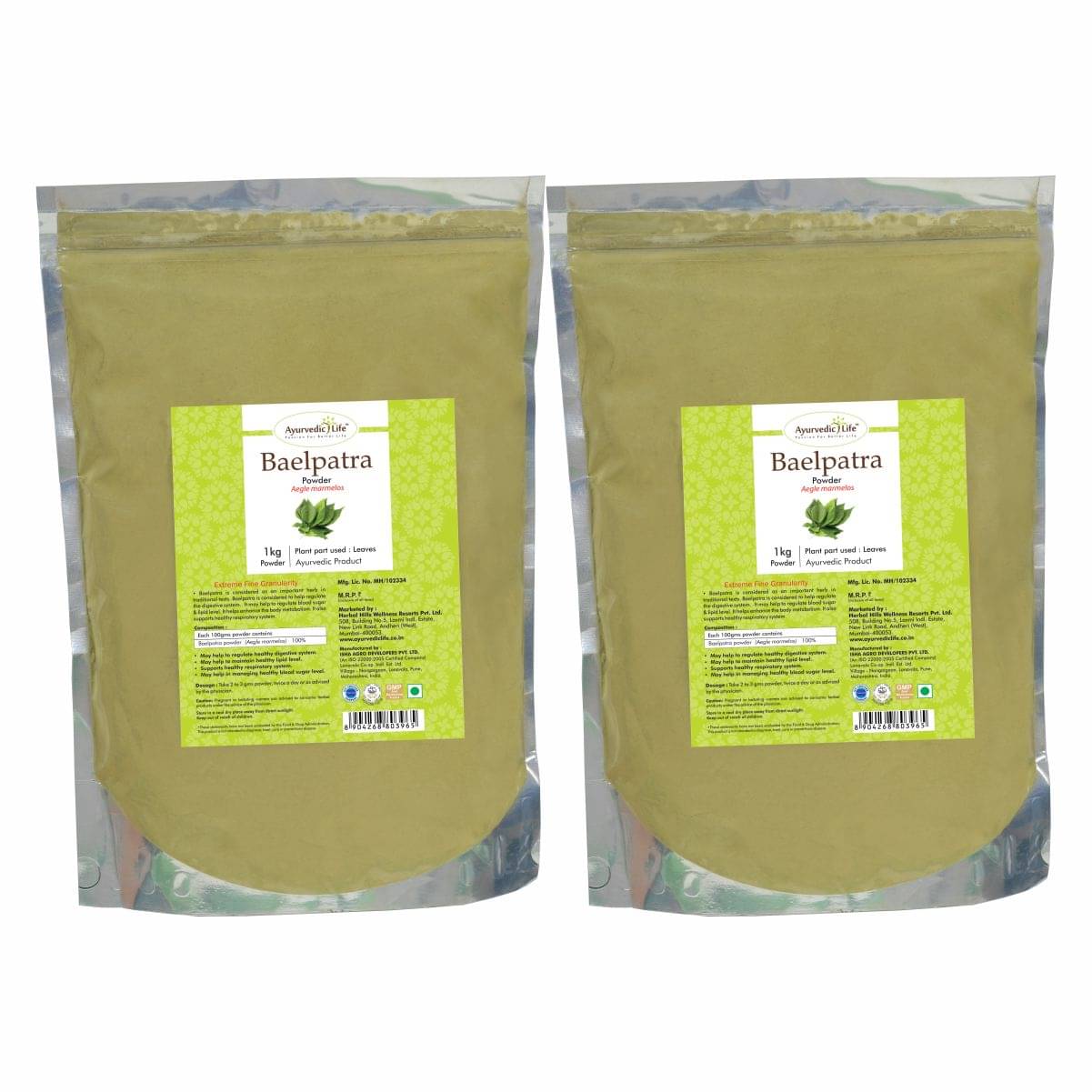 Ayurvedic Life Baelpatra Powder 1 kg Pack of 2 Ayurvedic Life Baelpatra Powder 1 kg Pack of 2