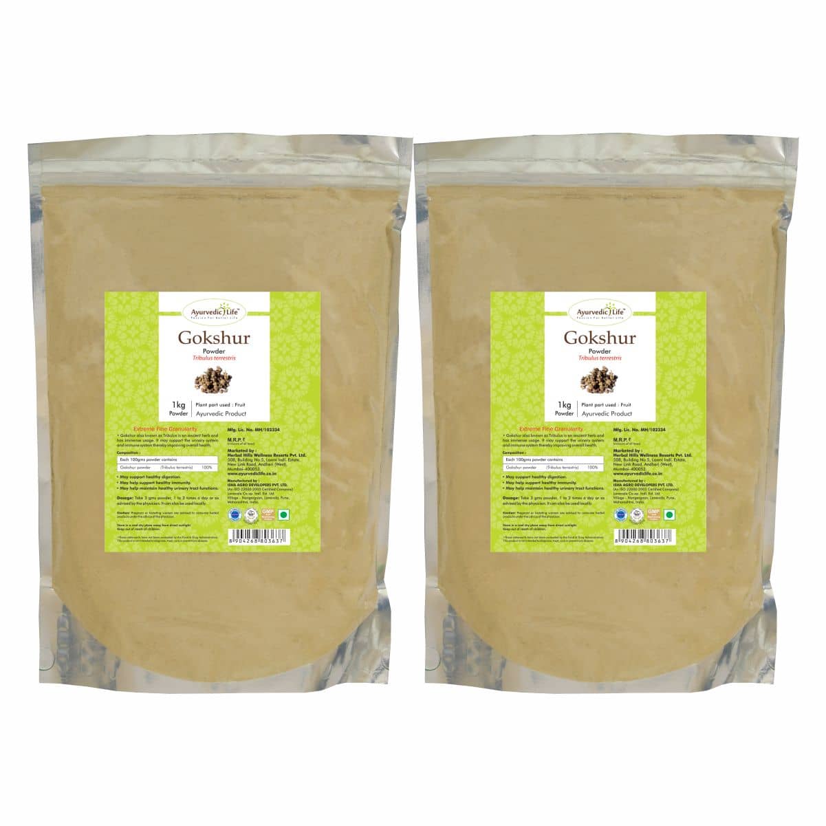 Ayurvedic Life Gokshur Powder 1 kg Pack of 2