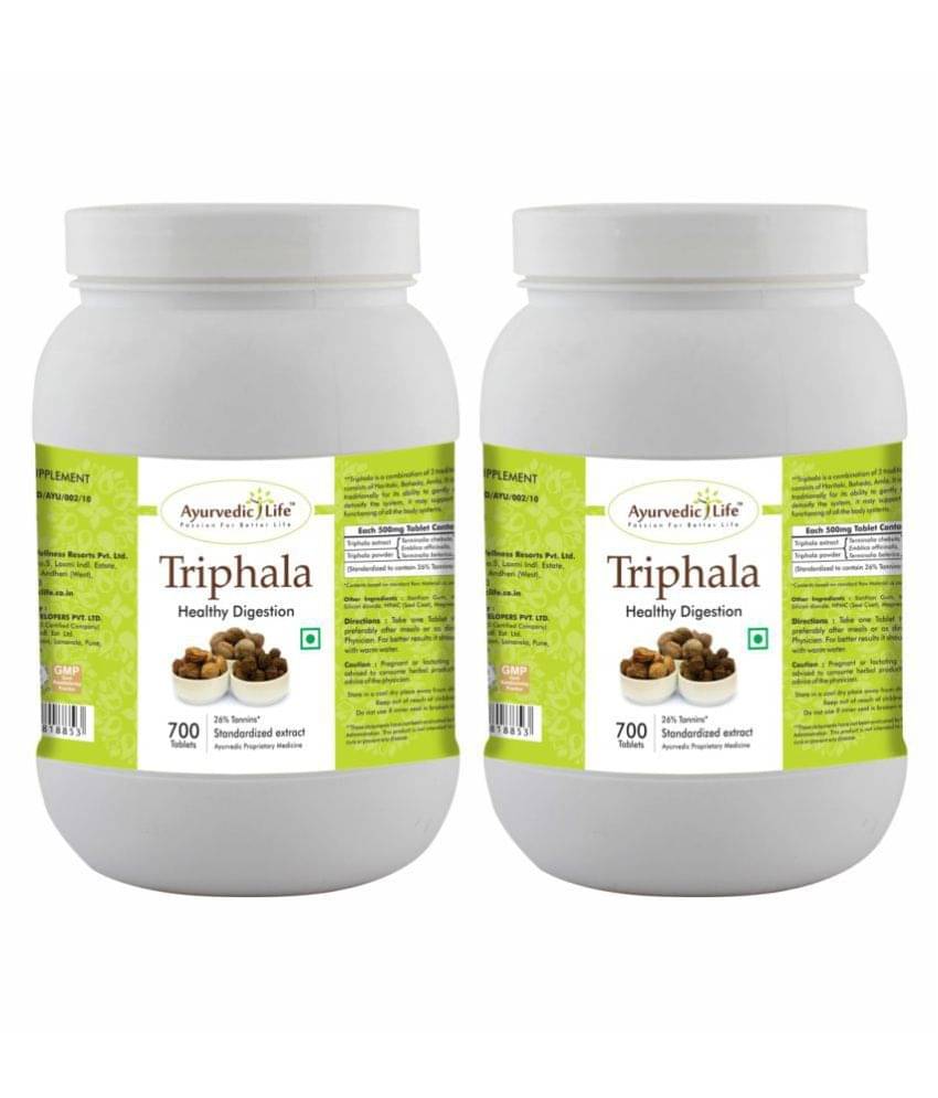     			Ayurvedic Life Triphala Tablets 700 no.s Pack of 2