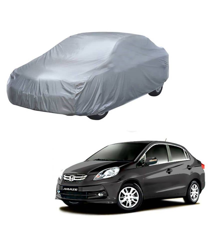 Autoretail Silver Color Dust Proof Car Body Polyster Cover Without Mirror Pocket For Honda Amaze