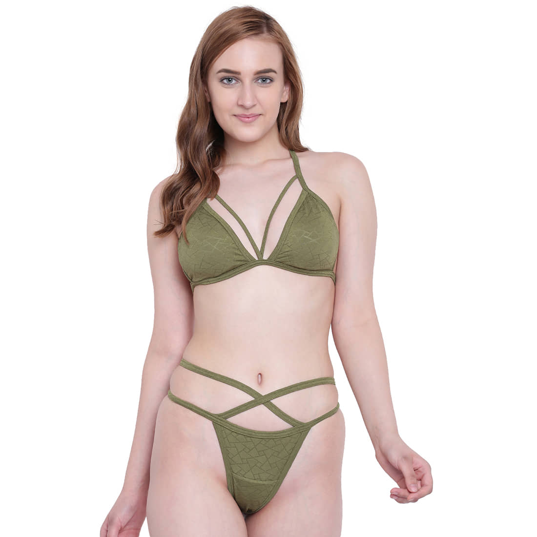 La Intimo Polyester Green Beach Dresses