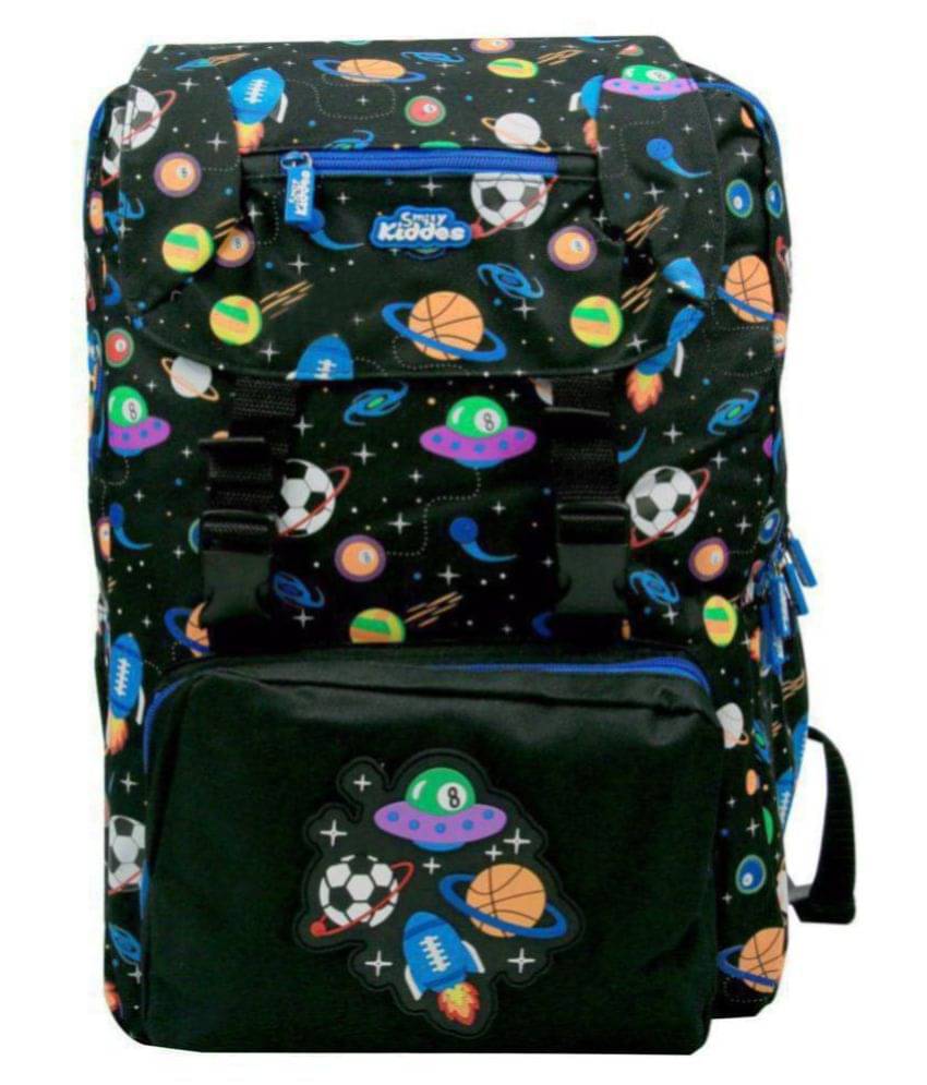     			Smily Kiddos 20 Ltrs Black School Bag for Boys & Girls