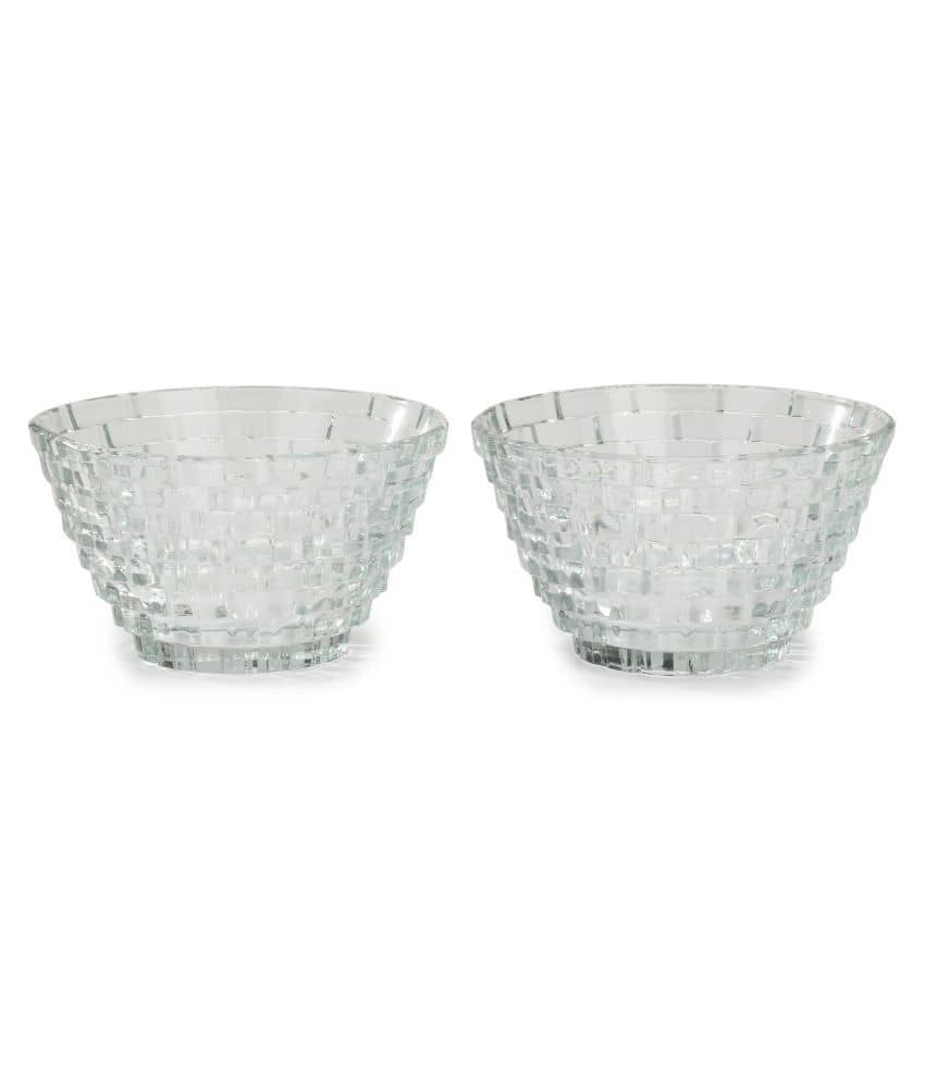 Somil Glass Bowl, Transparent, Pack Of 2, 250 ml