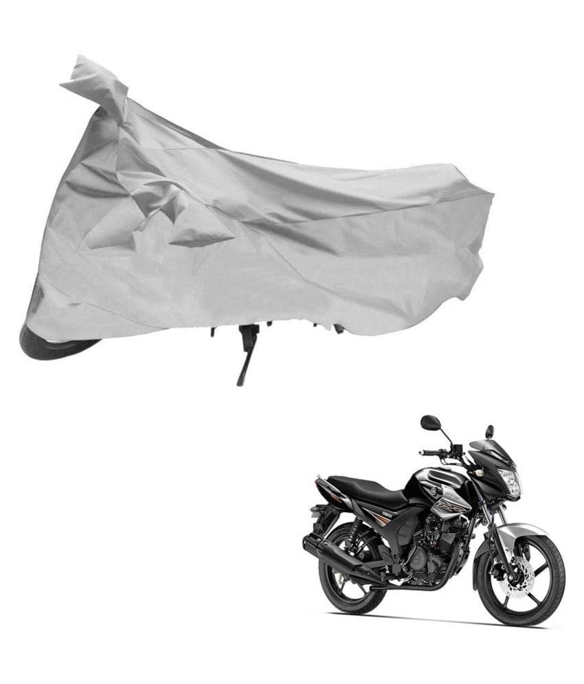     			AutoRetail Dust Proof Two Wheeler Polyster Cover for Yamaha SZ-RR (Mirror Pocket, Silver Color)