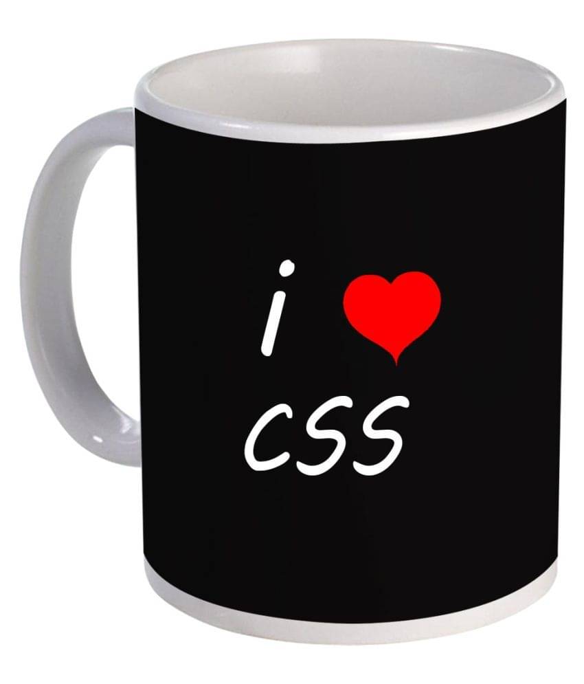     			COLOR YARD I love css with Ceramic Coffee Mug 320 mL ( Pack of 1 )