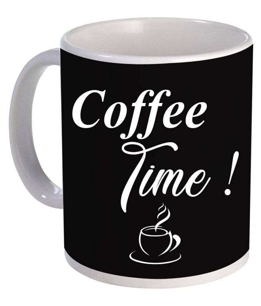 COLOR YARD coffee time design Ceramic Coffee Mug 320 mL ( Pack of 1 ) COLOR YARD coffee time design Ceramic Coffee Mug 320 mL ( Pack of 1 )