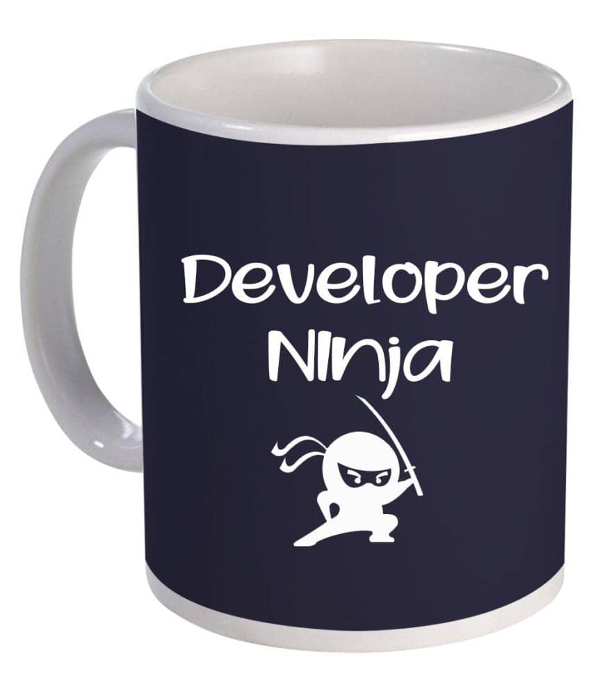     			COLOR YARD developer ninja Ceramic Coffee Mug 320 mL ( Pack of 1 )