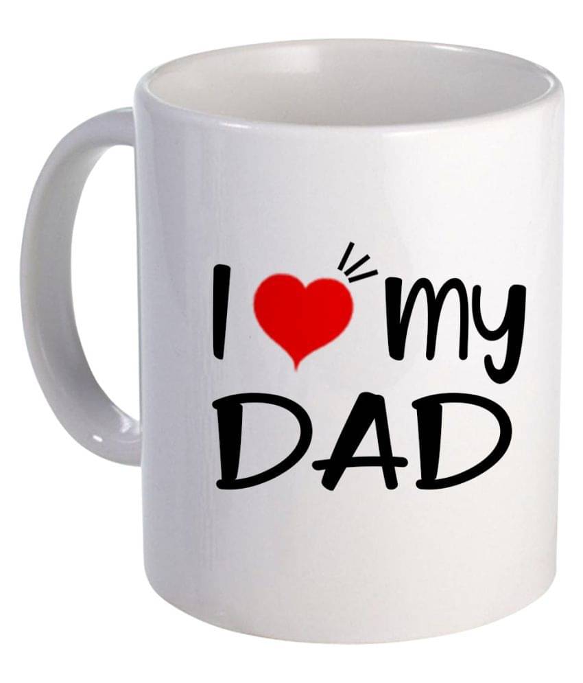 COLOR YARD best I love my dad design on white Ceramic Coffee Mug 1 Pcs 325 mL COLOR YARD best I love my dad design on white Ceramic Coffee Mug 1 Pcs 325 mL