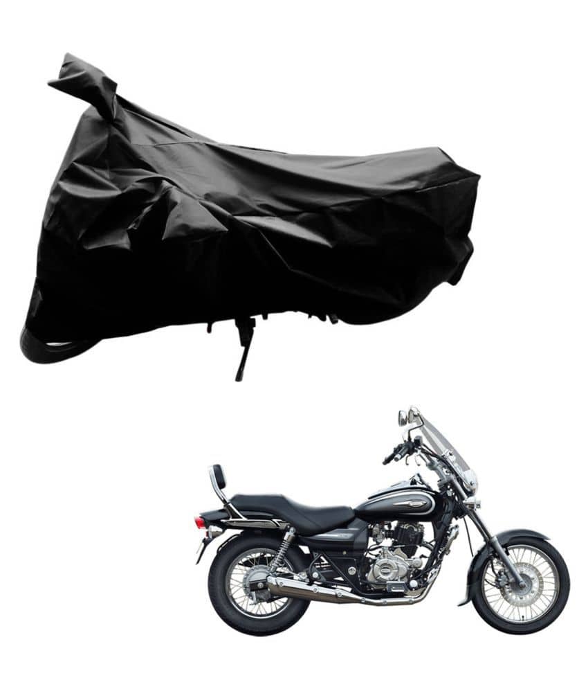 AutoRetail Dust Proof Two Wheeler Polyster Cover for Bajaj Avenger 220 Cruise (Mirror Pocket, Black Color)