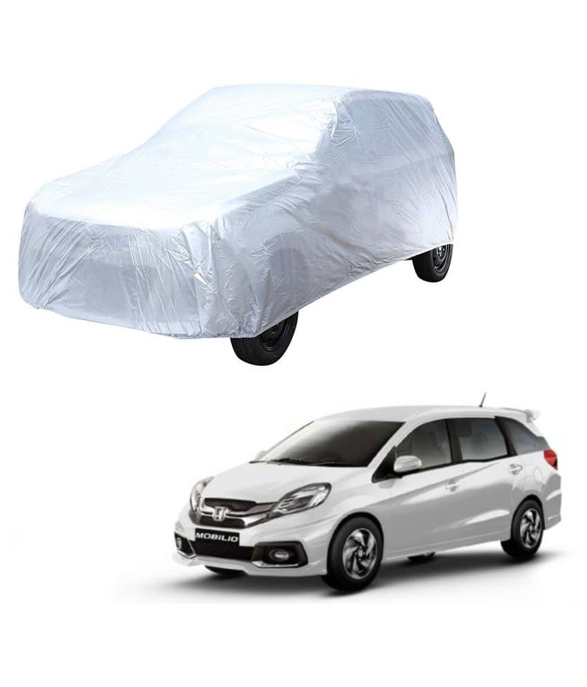 Autoretail Silver Color Dust Proof Car Body Polyster Cover Without Mirror Pocket Polyster For Honda Mobilio
