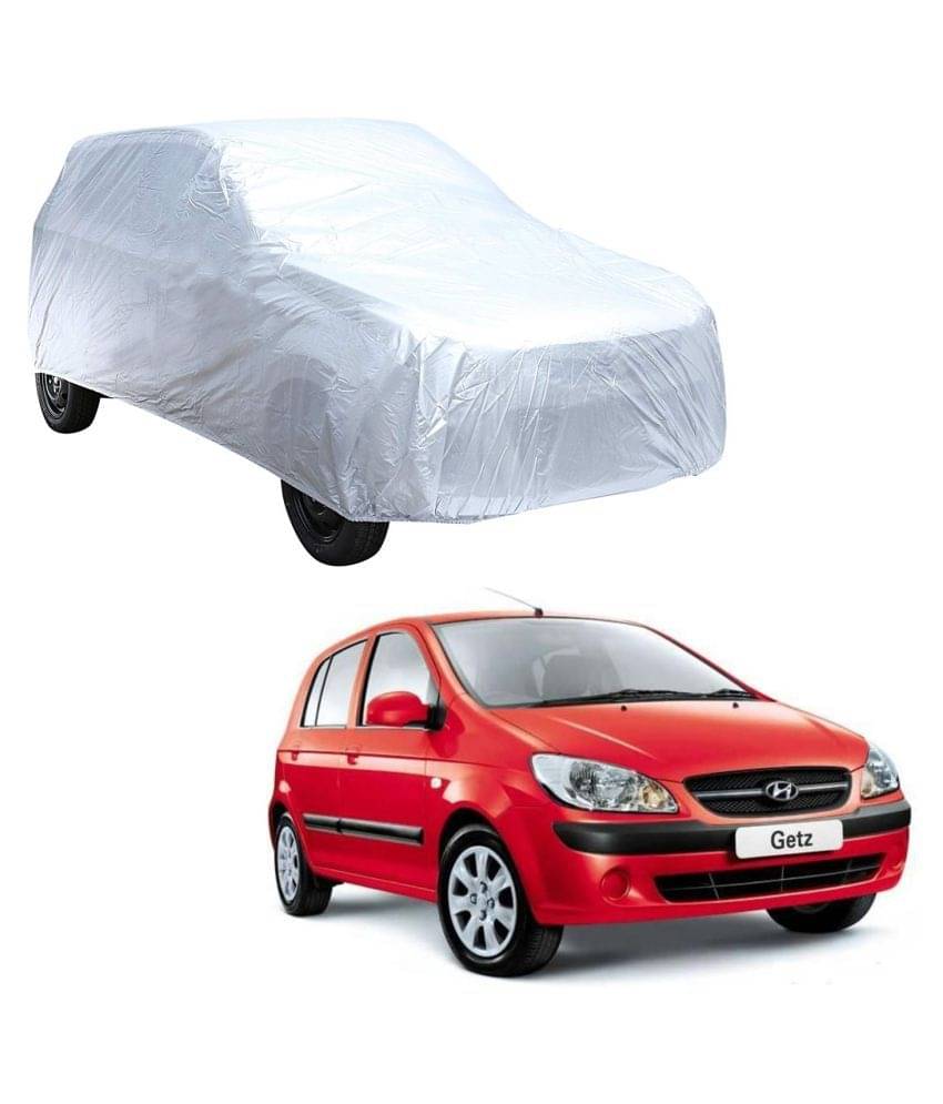     			Autoretail Silver Color Dust Proof Car Body Polyster Cover Without Mirror Pocket Polyster For Hyundai Getz [2004-2007]