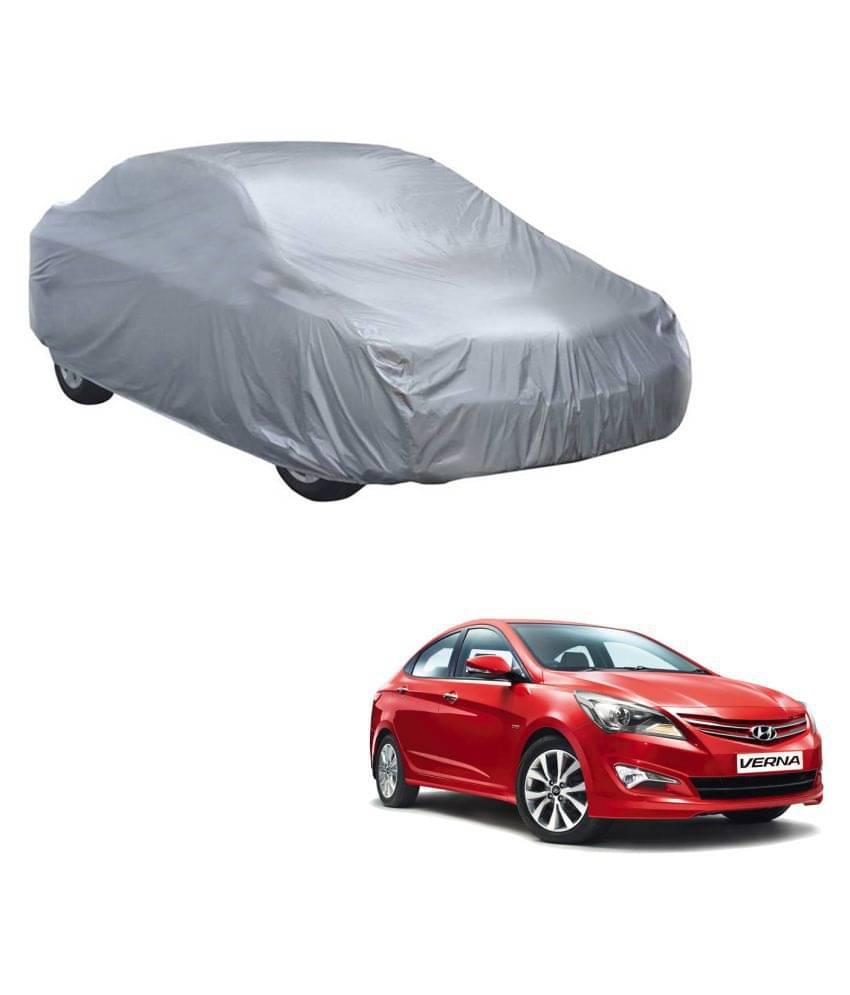 Autoretail Silver Color Car Cover Without Mirror Pocket Polyster For Hyundai Fluidic Verna 4S     			Autoretail Silver Color Car Cover Without Mirror Pocket Polyster For Hyundai Fluidic Verna 4S