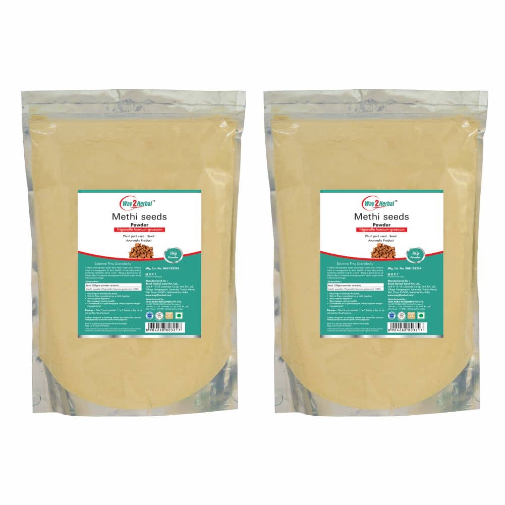Way2Herbal Methi Powder 1 kg Pack of 2