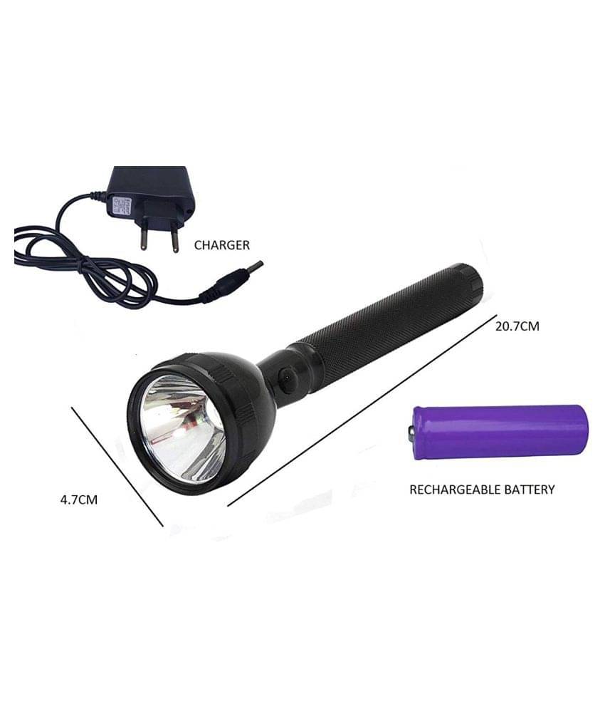 T Global 2W Flashlight Torch Jy Super Rechargeable Industrial Security Purpose - Pack of 1 T Global 2W Flashlight Torch Jy Super Rechargeable Industrial Security Purpose - Pack of 1