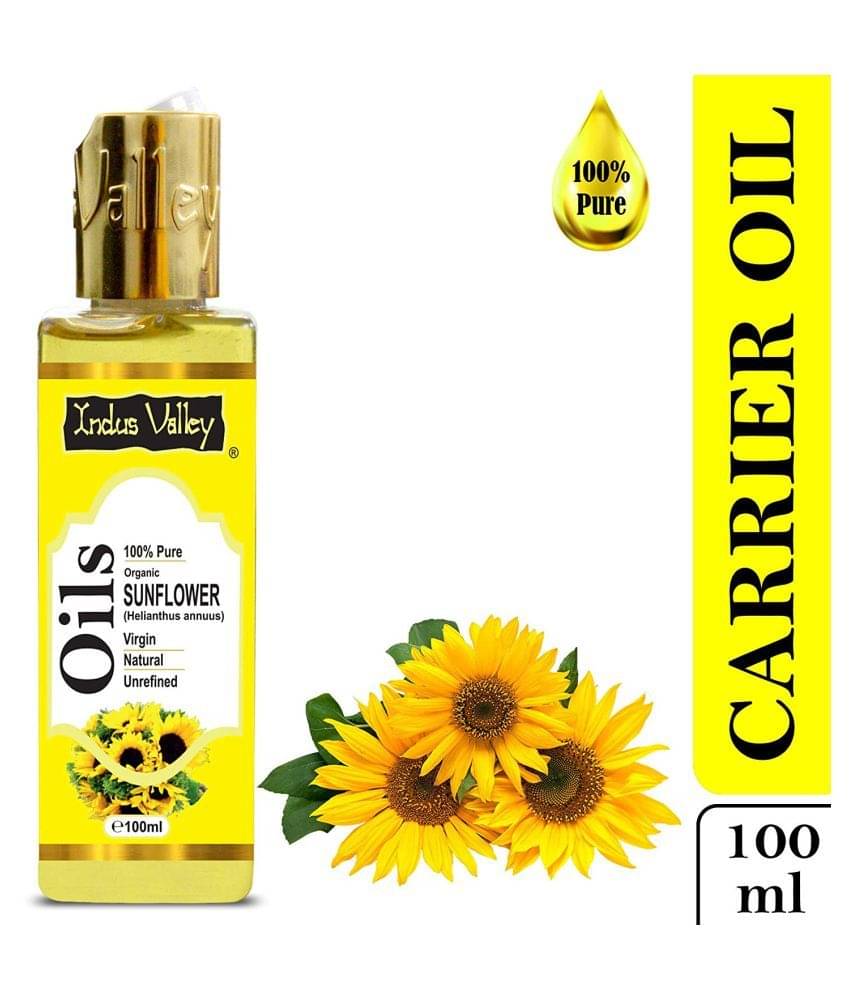     			Indus Valley Sunflower Carrier Oil Hair Oiling For All Type Of Hair 100 Ml (Pack of 1)
