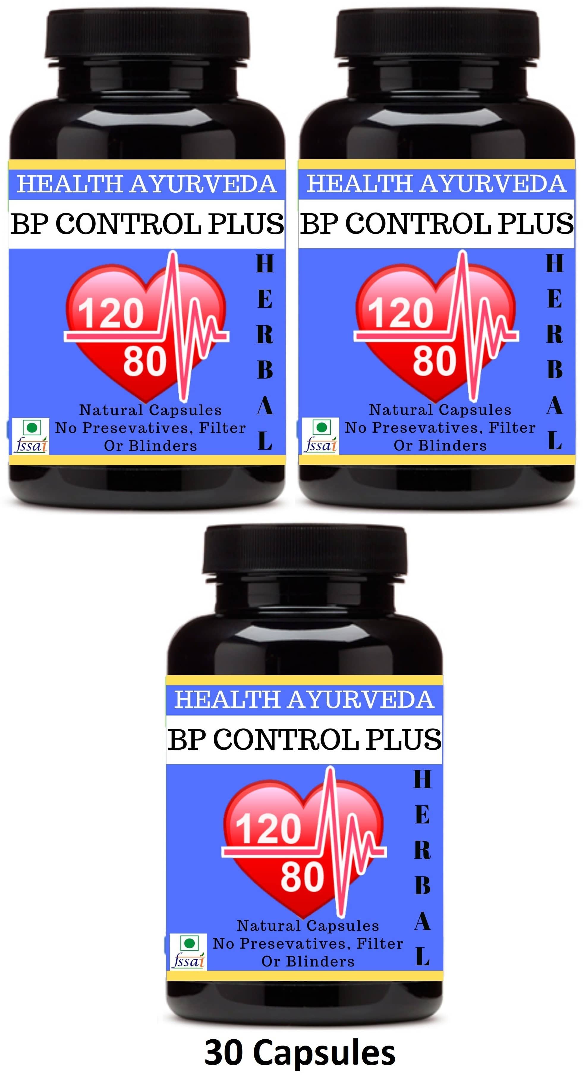 Health Ayurveda Bp Control Plus | Ayurvedic Bp Control Capsule 90 No.S Pack of 3