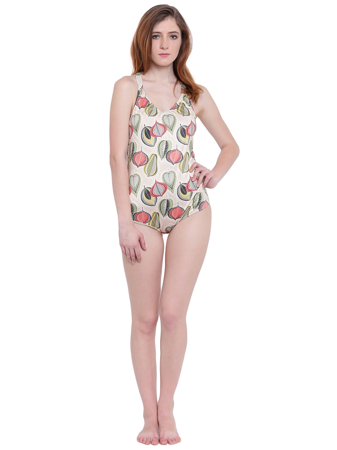     			La Intimo Polyester Multi Color Monokini/Trikini