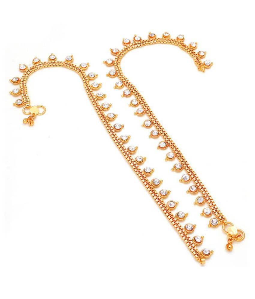 Jewar - Gold Anklets ( Pack of 1 ) - Anklets | Buy online on ZillyBuy