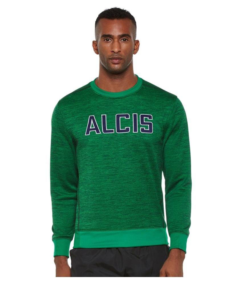 Alcis Green Polyester Terry Sweatshirt Single Pack Alcis Green Polyester Terry Sweatshirt Single Pack