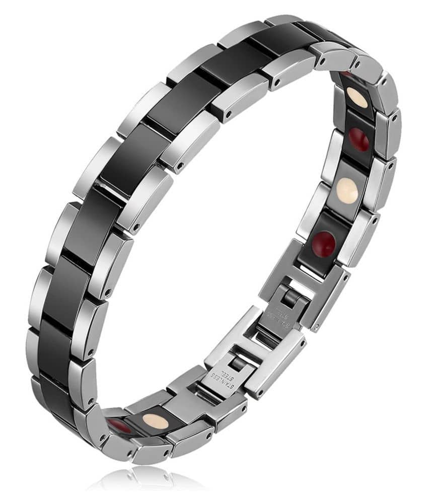 The Jewelbox Black Stainless Steel Bracelets - Jewellery Sets | Buy online on ZillyBuy