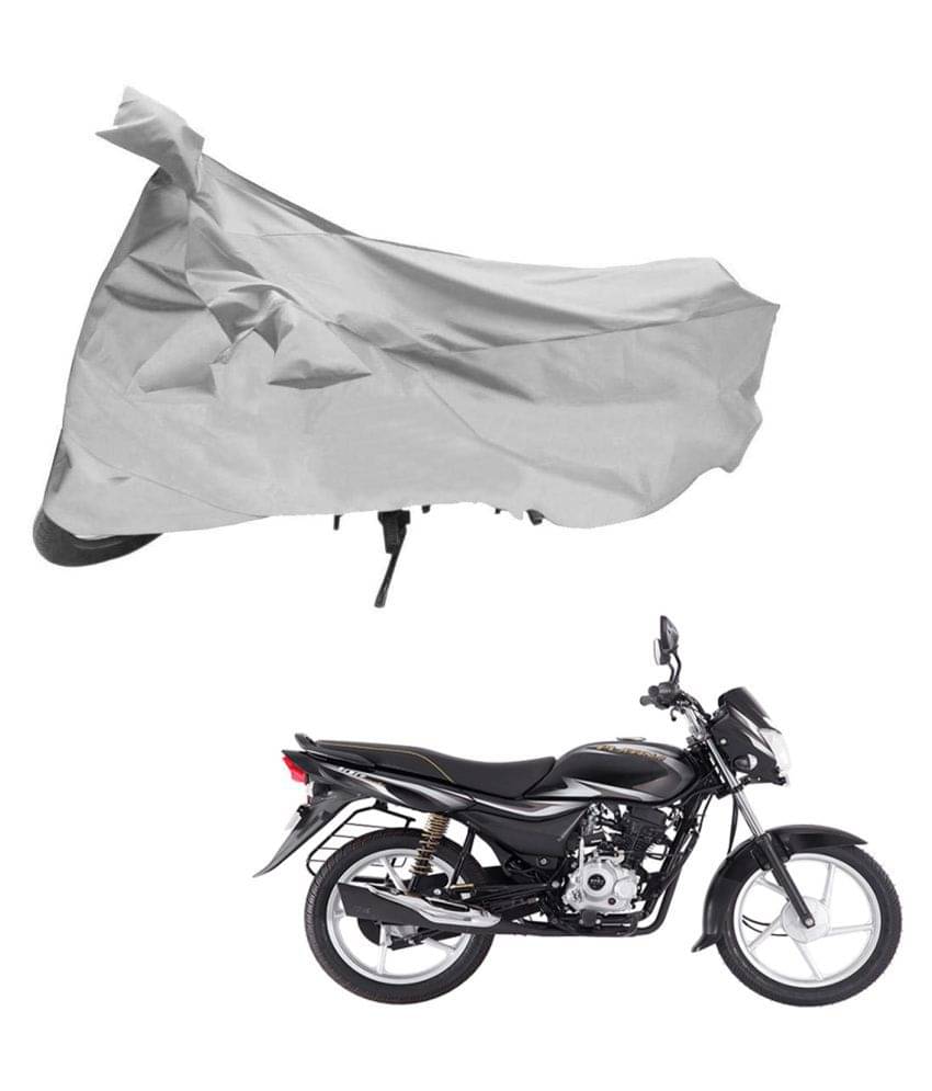 AutoRetail Dust Proof Two Wheeler Polyster Cover for Bajaj Platina 100 Es (Mirror Pocket, Silver Color) AutoRetail Dust Proof Two Wheeler Polyster Cover for Bajaj Platina 100 Es (Mirror Pocket, Silver Color)