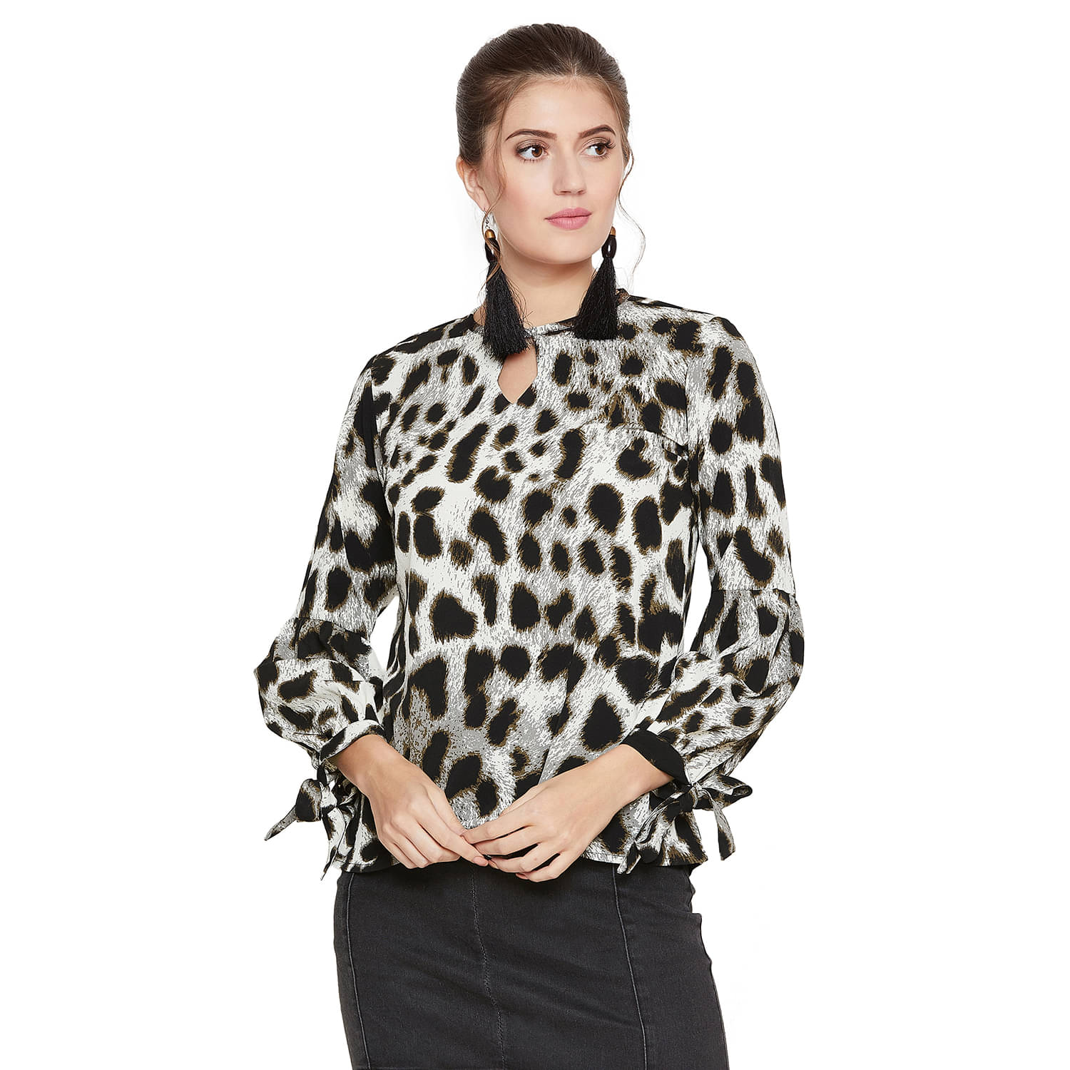     			Purys Women's Polyester Regular Top ( Beige )