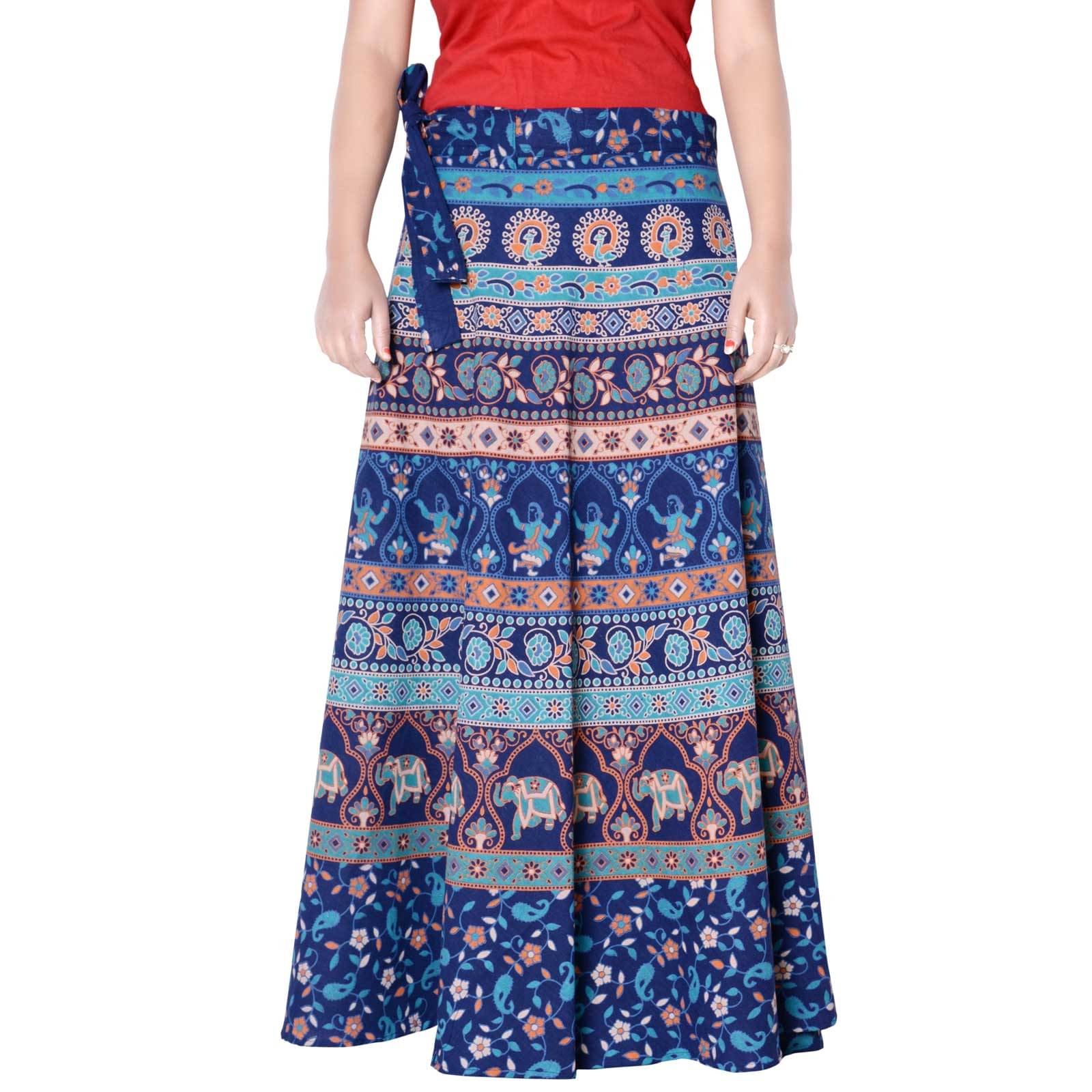     			Sttoffa Cotton Wrap Skirt - Turquoise