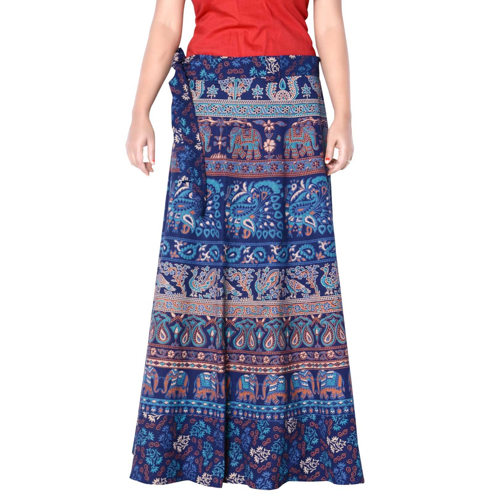     			Sttoffa Cotton Wrap Skirt - Turquoise