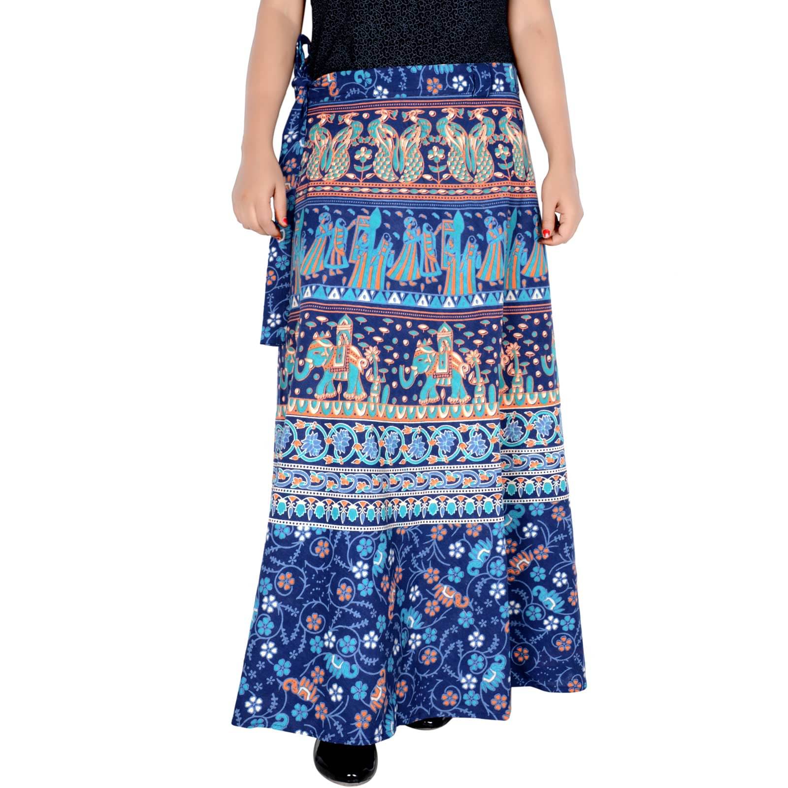 Sttoffa Cotton Wrap Skirt - Turquoise     			Sttoffa Cotton Wrap Skirt - Turquoise