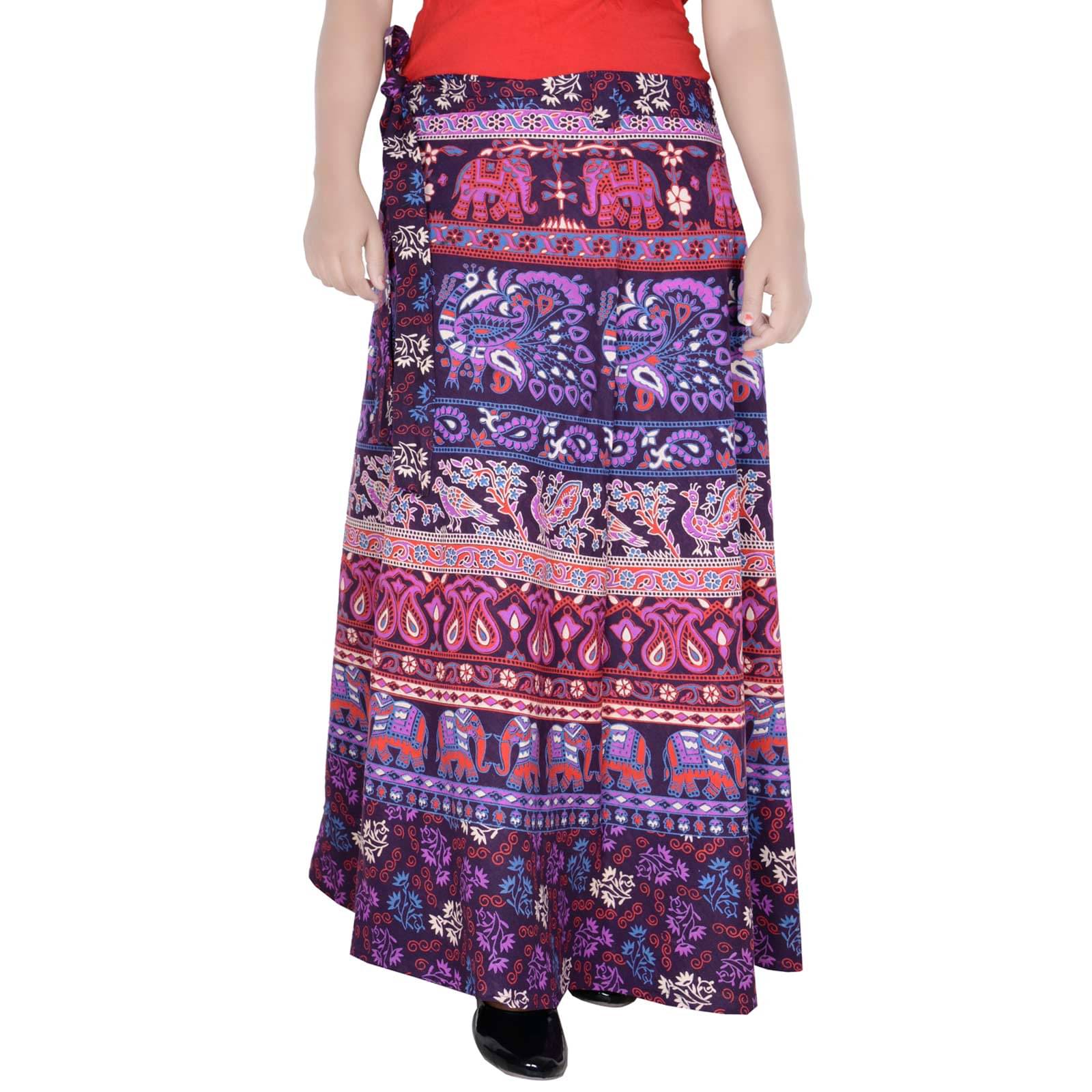Sttoffa Cotton Wrap Skirt - Purple Sttoffa Cotton Wrap Skirt - Purple