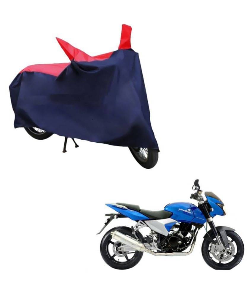 AutoRetail Dust Proof Two Wheeler Polyster Cover for Bajaj Pulsar 150 DTS-i (Mirror Pocket, Red and Blue Color) AutoRetail Dust Proof Two Wheeler Polyster Cover for Bajaj Pulsar 150 DTS-i (Mirror Pocket, Red and Blue Color)
