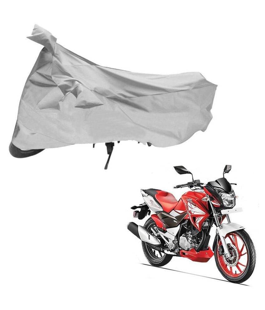     			AutoRetail Dust Proof Two Wheeler Polyster Cover for Hero Xtreme (Mirror Pocket, Silver Color)
