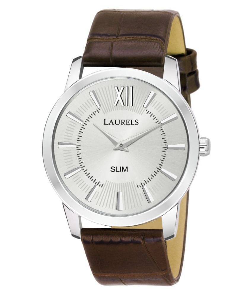     			Laurels LWM-SLIM-070907 Leather Analog Men's Watch