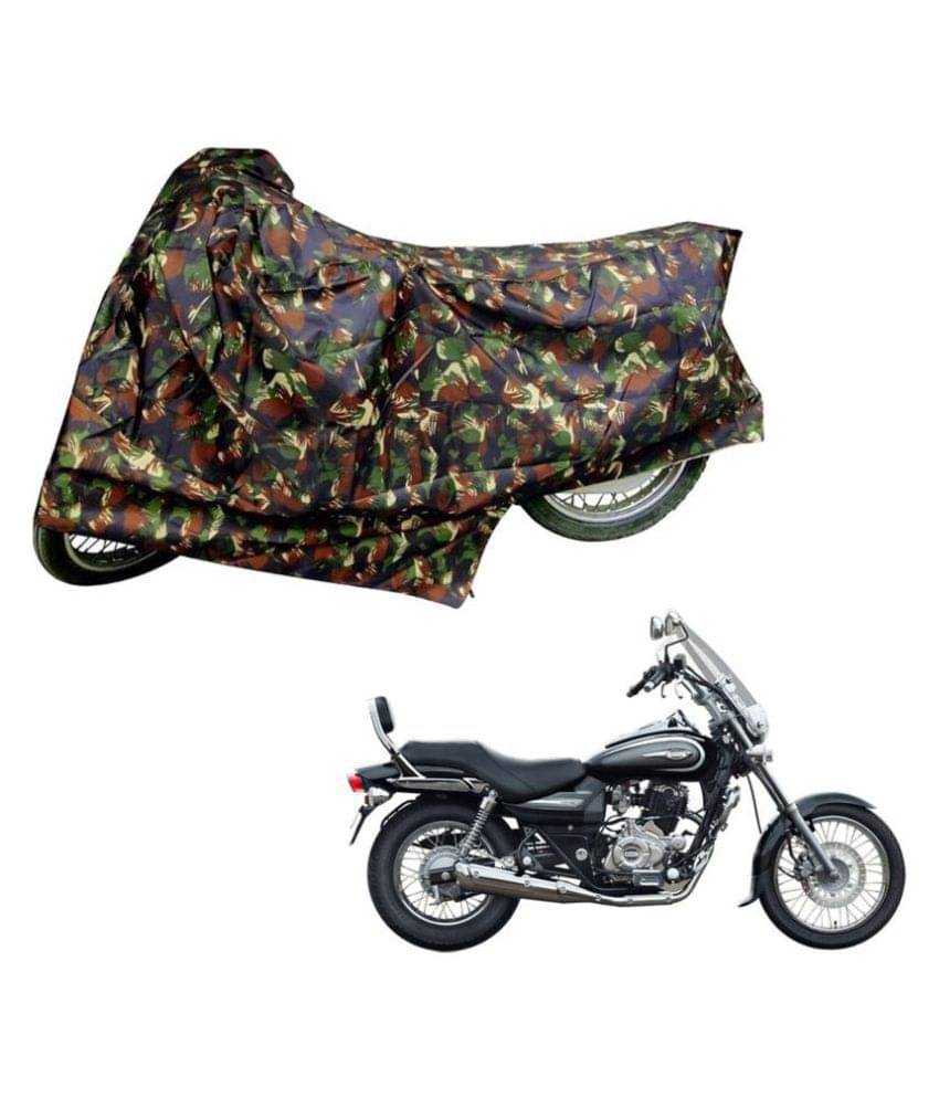     			AutoRetail Dust Proof Two Wheeler Polyster Cover for Bajaj Avenger 220 Cruise (Mirror Pocket, Jungle Color)
