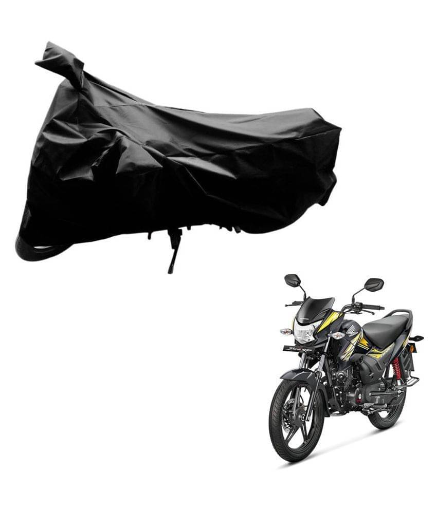 AutoRetail Dust Proof Two Wheeler Polyster Cover for Honda CB Shine SP (Mirror Pocket, Black Color) AutoRetail Dust Proof Two Wheeler Polyster Cover for Honda CB Shine SP (Mirror Pocket, Black Color)
