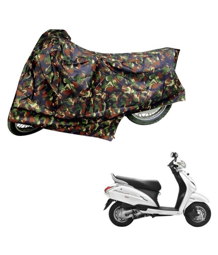 AutoRetail Dust Proof Two Wheeler Polyster Cover for Honda Activa (Mirror Pocket, Jungle Color) AutoRetail Dust Proof Two Wheeler Polyster Cover for Honda Activa (Mirror Pocket, Jungle Color)