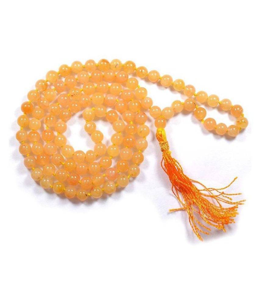     			Orange Hakik Mala 8 MM Beads