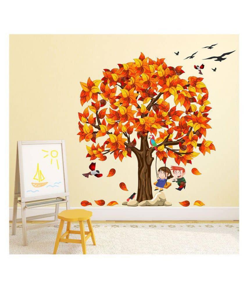 Wallzone Kids Big Tree Nature Sticker ( 117 x 120 cms )