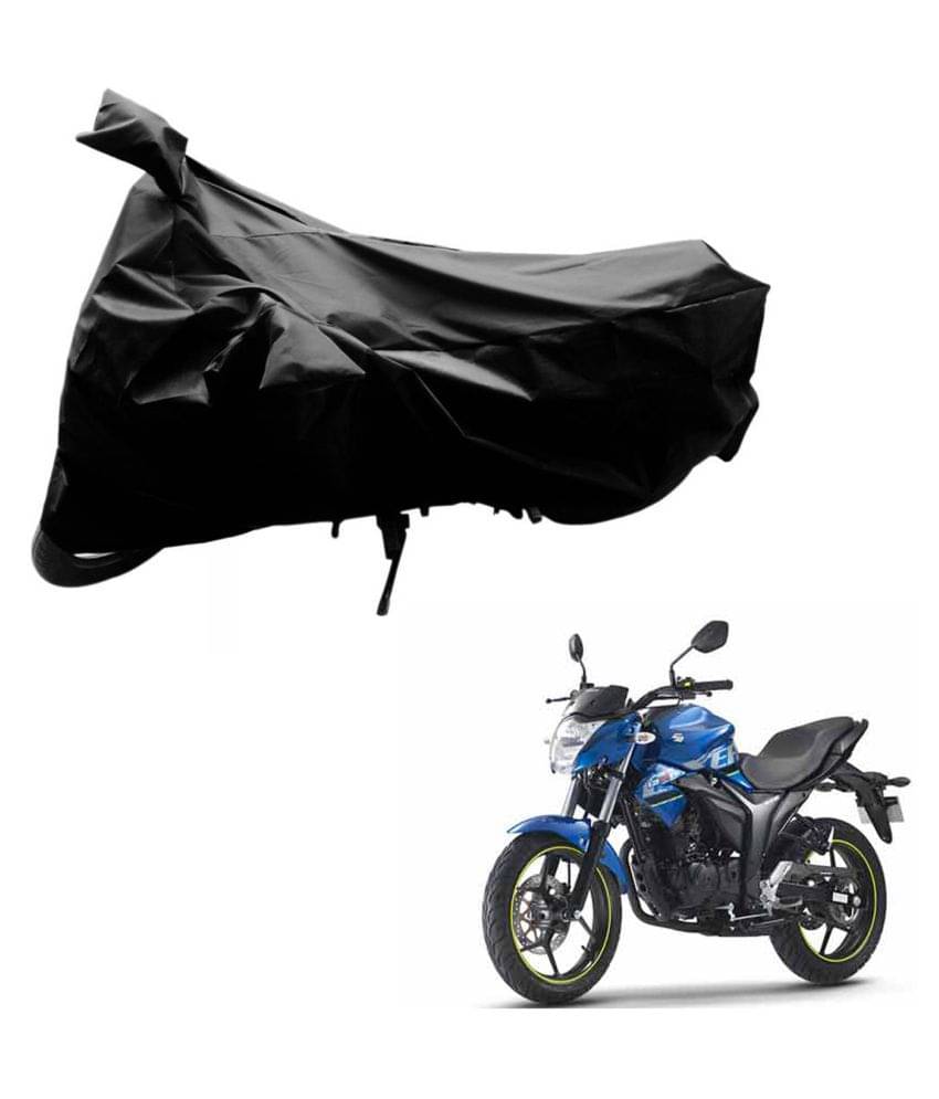 AutoRetail Dust Proof Two Wheeler Polyster Cover for Suzuki Gixxer (Mirror Pocket, Black Color) AutoRetail Dust Proof Two Wheeler Polyster Cover for Suzuki Gixxer (Mirror Pocket, Black Color)