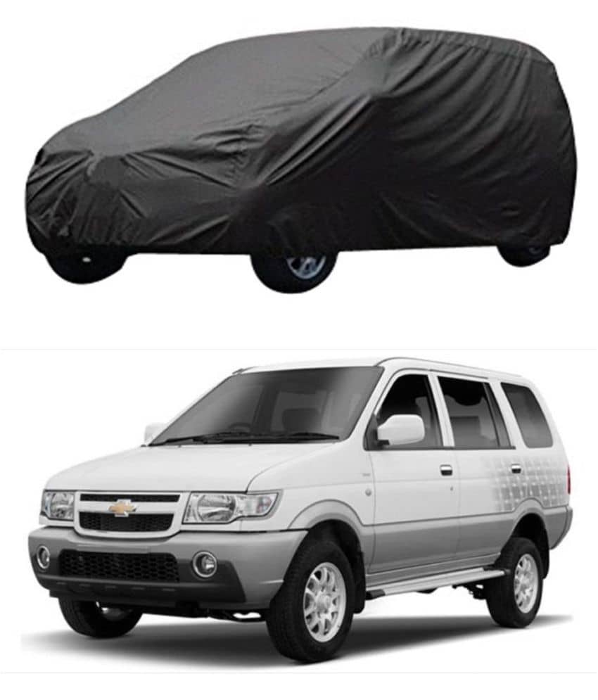 Autoretail Grey Color Dust Proof Car Body Polyster Cover Polyster For Chevrolet Tavera