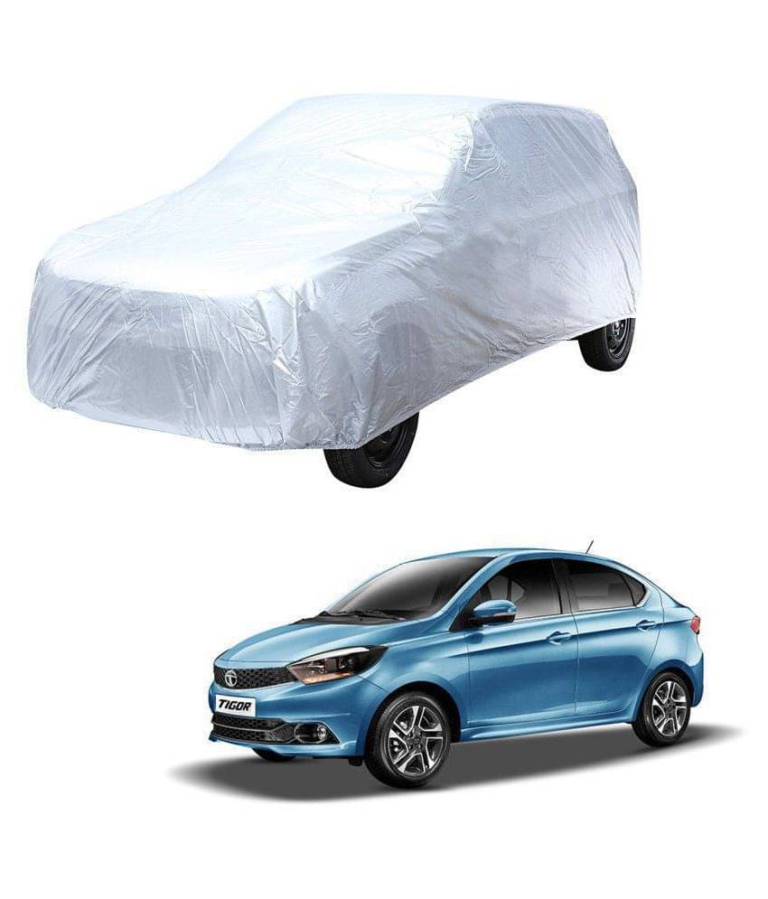     			Autoretail Silver Color Car Cover Without Mirror Pocket Polyster For Tata Tigor