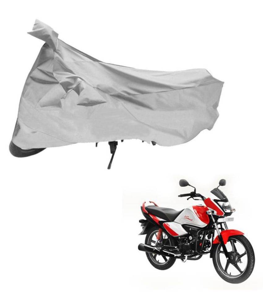     			AutoRetail Dust Proof Two Wheeler Polyster Cover for Hero Splendor I Smart (Mirror Pocket, Silver Color)