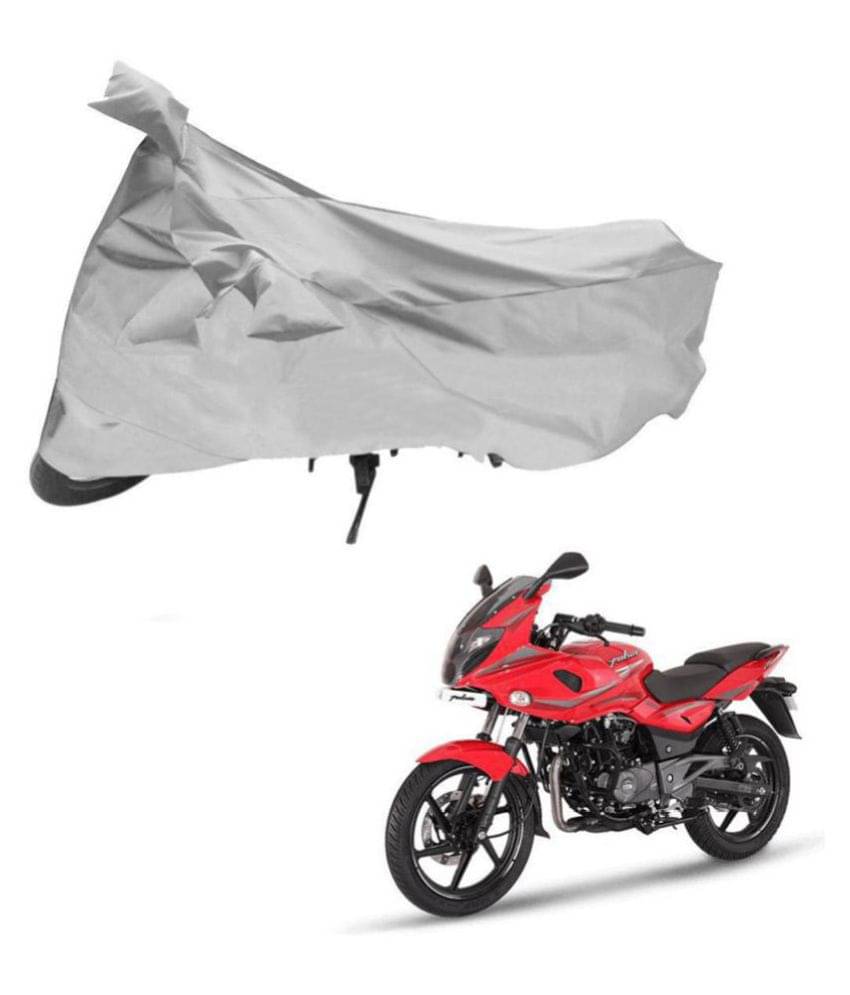 AutoRetail Dust Proof Two Wheeler Polyster Cover for Bajaj Pulsar 220 F (Mirror Pocket, Silver Color) AutoRetail Dust Proof Two Wheeler Polyster Cover for Bajaj Pulsar 220 F (Mirror Pocket, Silver Color)